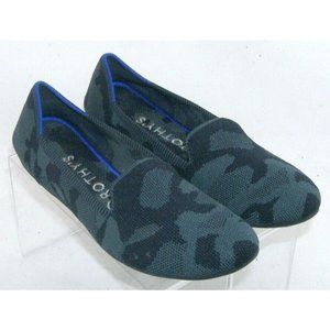 Rothy's The Loafer gray camo fabric round toe slip on flats 7.5M